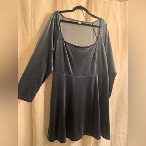 Old Navy Green Velvet Mini Dress